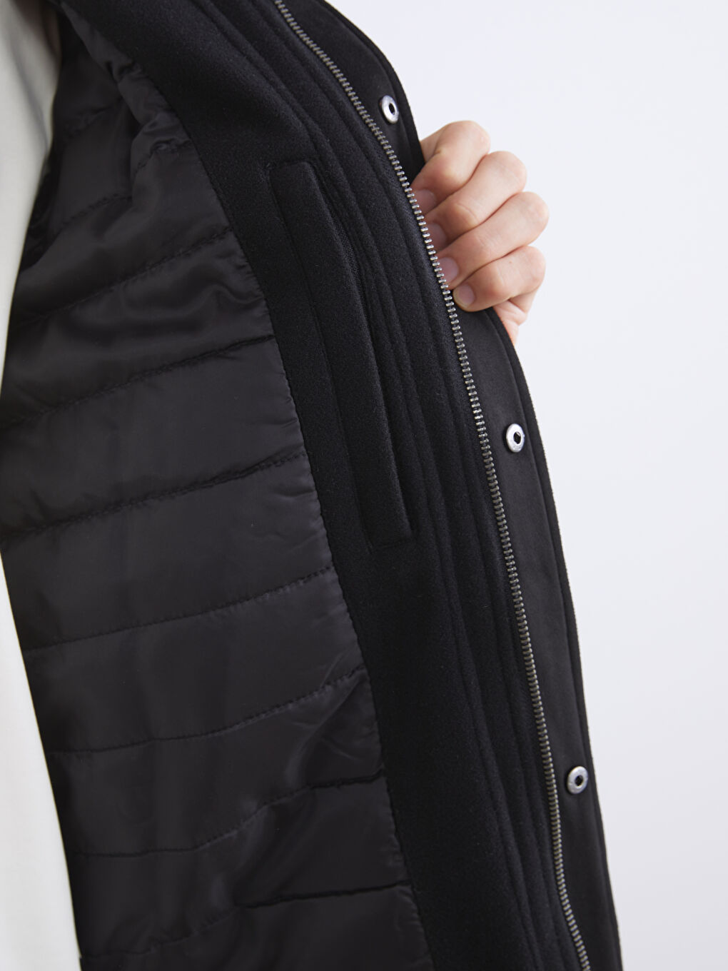 Standard Fit Funnel Neck Men's Coat-2