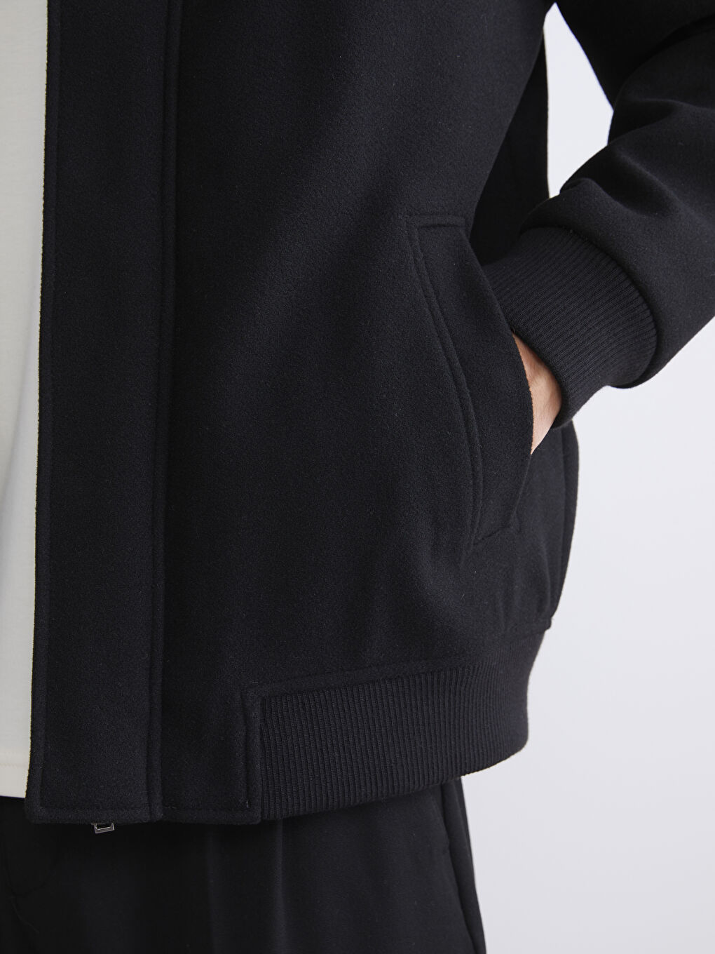 Standard Fit Funnel Neck Men's Coat-3