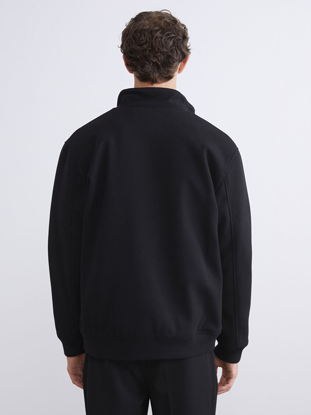 Standard Fit Funnel Neck Men's Coat-4