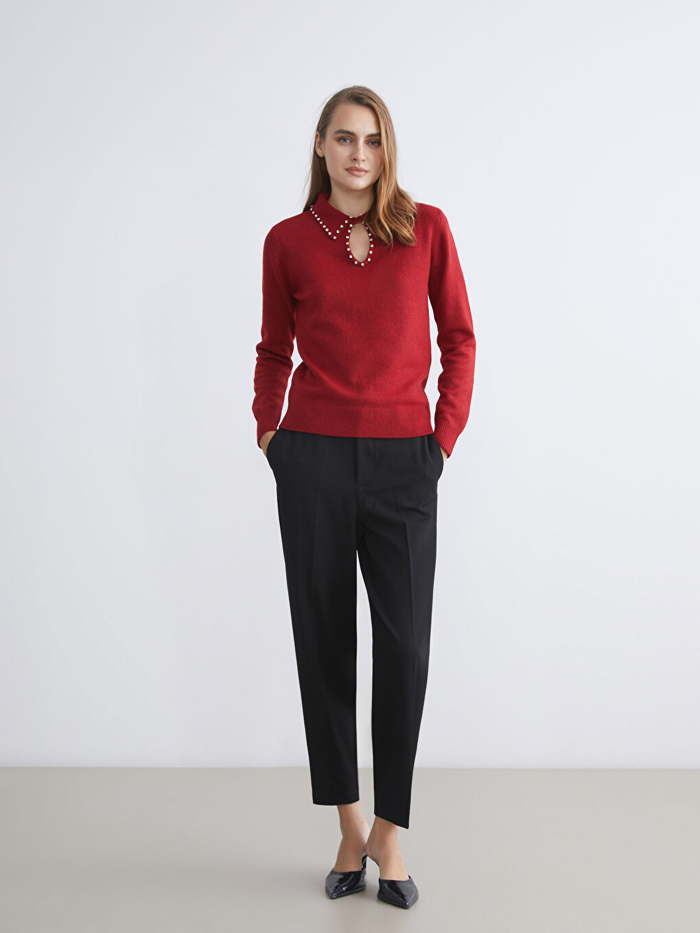 Woman RED Sweater-1