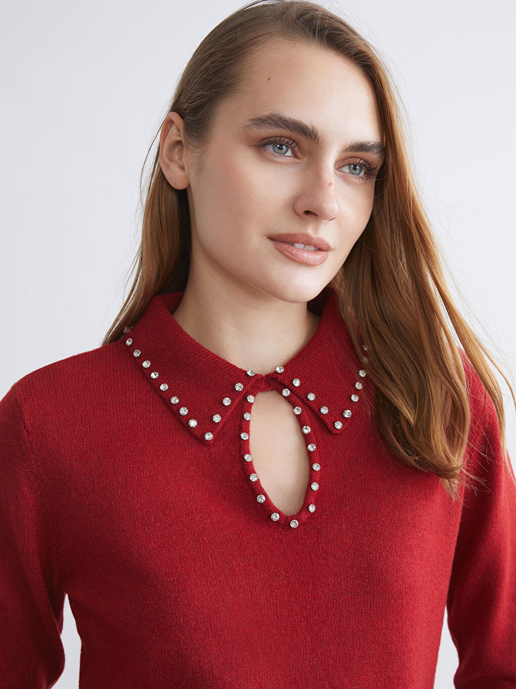 Woman RED Sweater-2