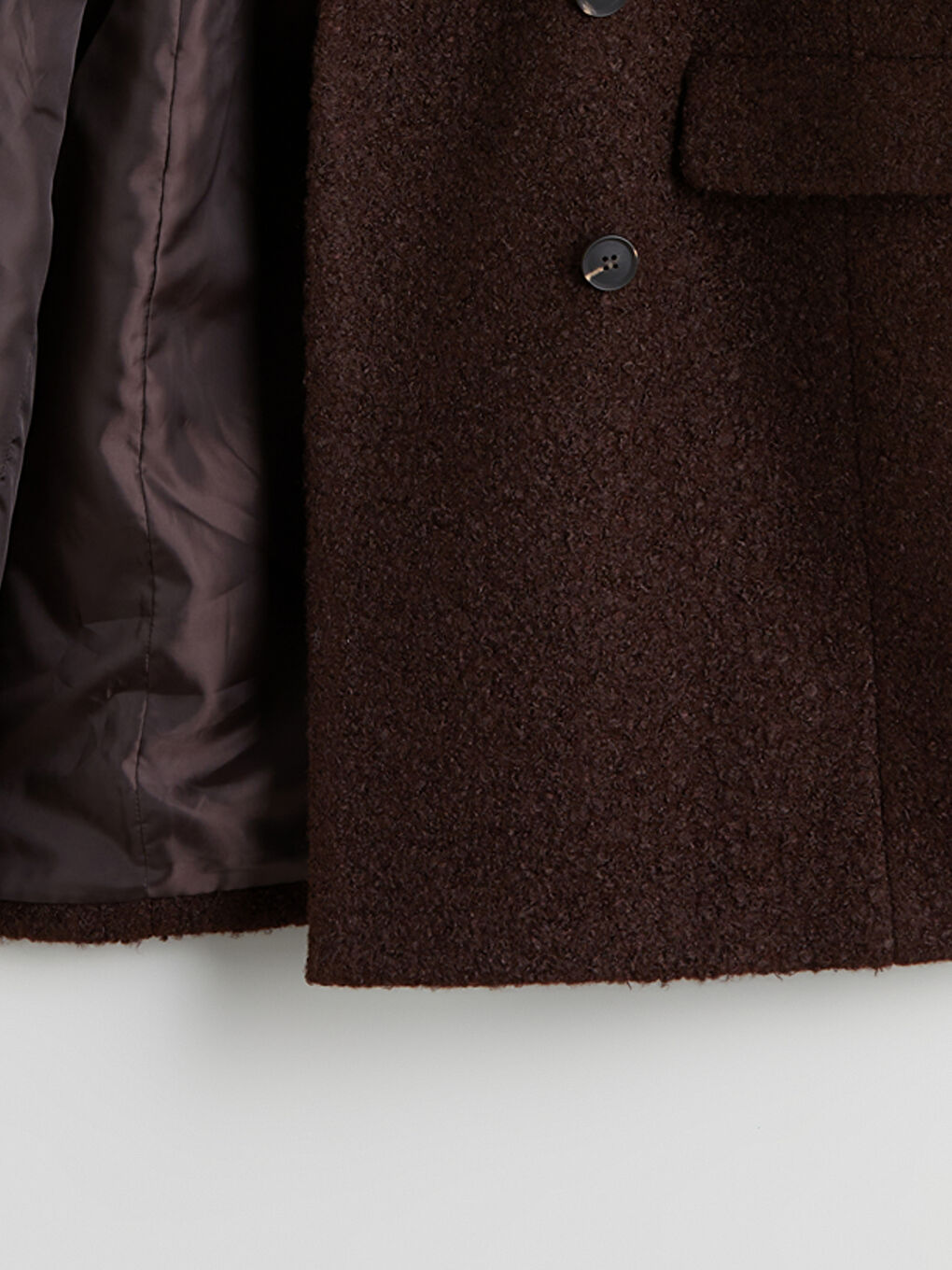 Жінка КОРИЧНЕВИЙ Пальто зі змішаної вовни-6