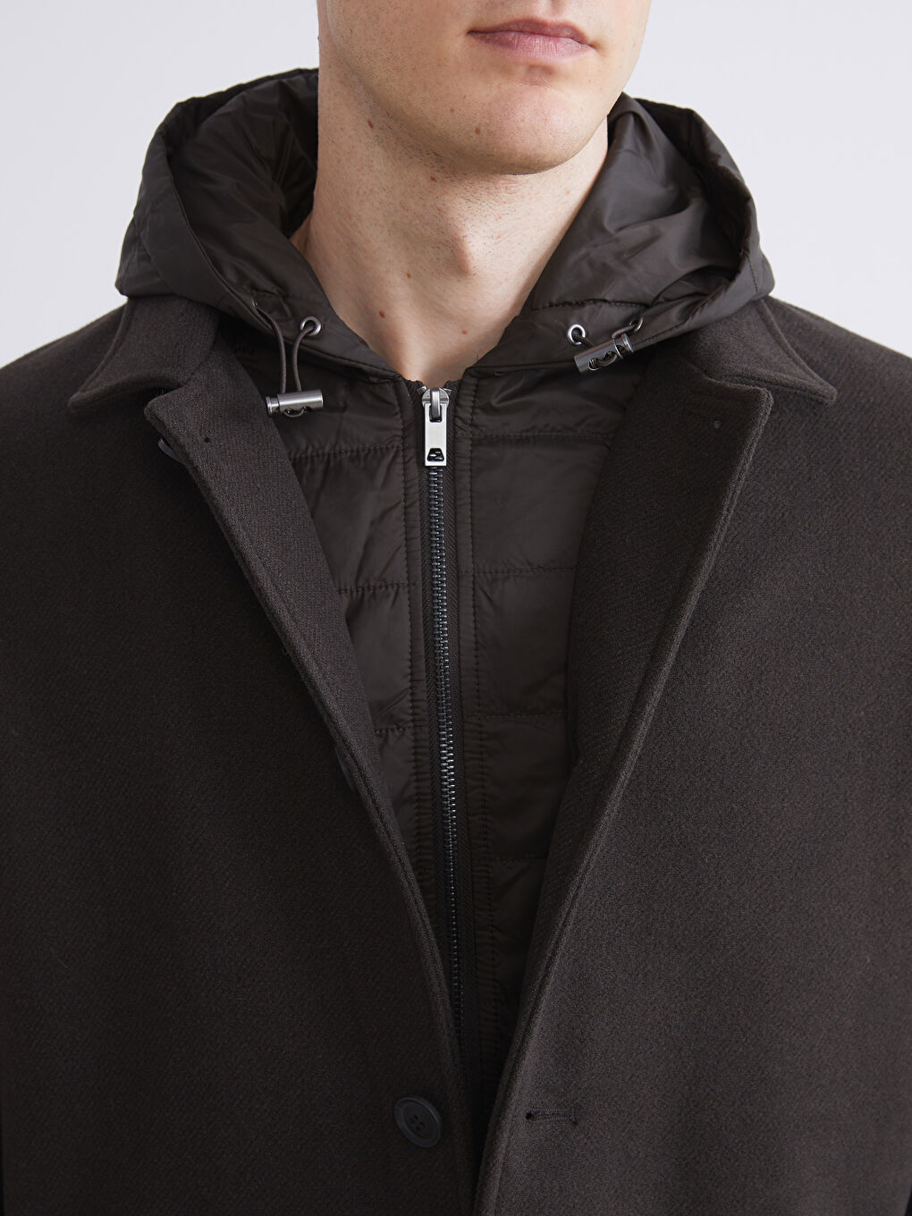 Ерлерге арналған стандартты өрнексіз каше пальто-2