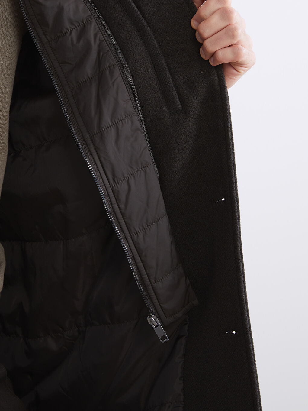 Ерлерге арналған стандартты өрнексіз каше пальто-3