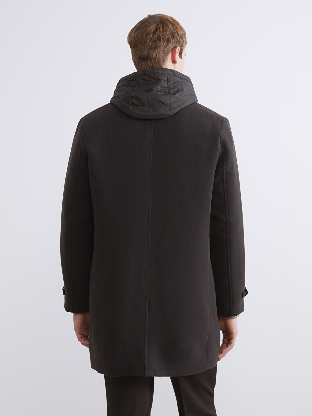 Ерлерге арналған стандартты өрнексіз каше пальто-4