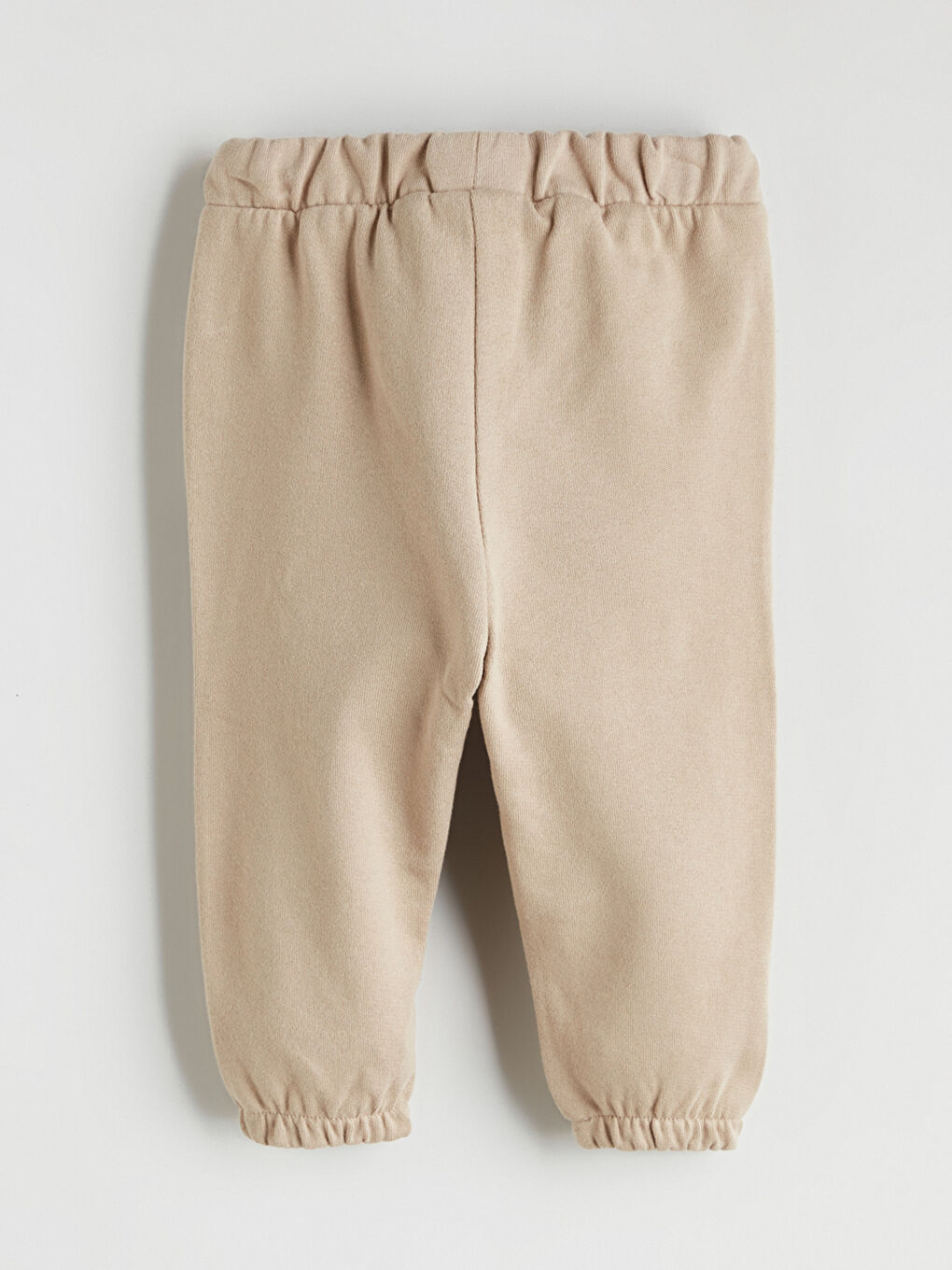 Bej Beli Lastikli Basic Erkek Bebek Jogger Eşofman Altı-1