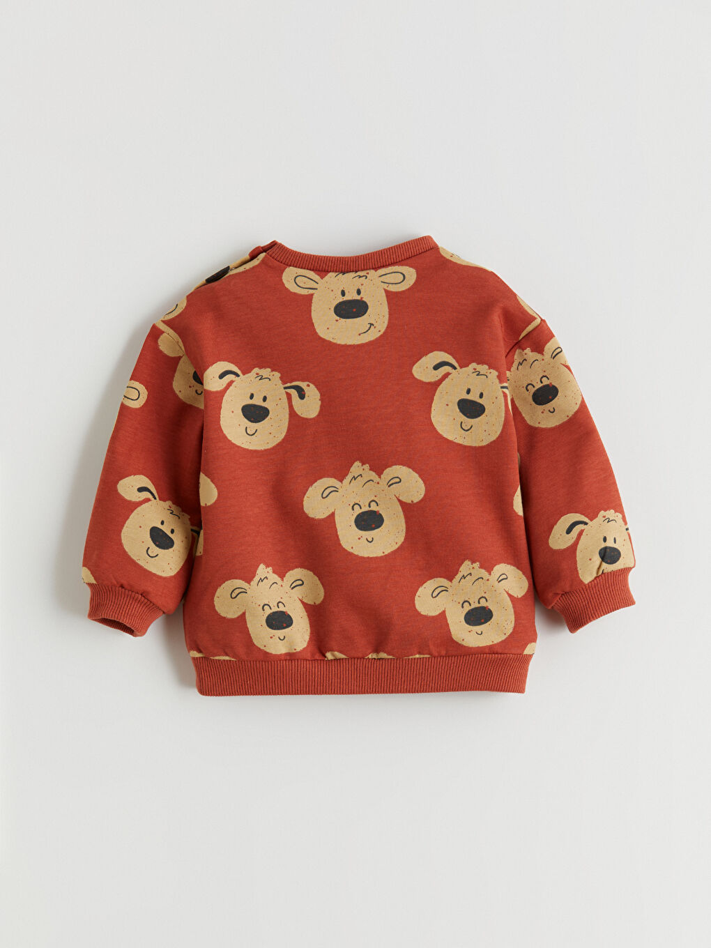 Turuncu Bisiklet Yaka Erkek Bebek Sweatshirt ve Eşofman Alt 2'li-4