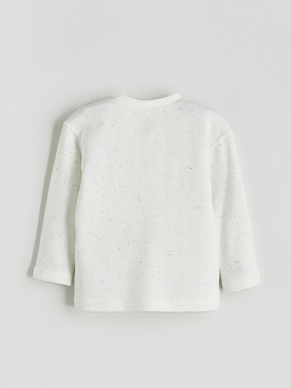 Beyaz Bisiklet Yaka Erkek Bebek Tişört-2