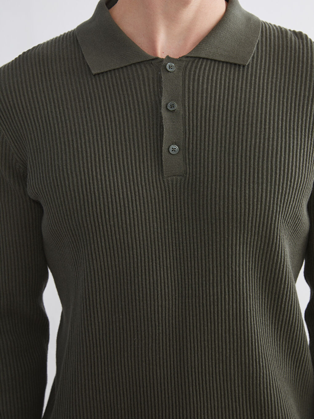 Polo Neck Men's Knitwear Sweater-2