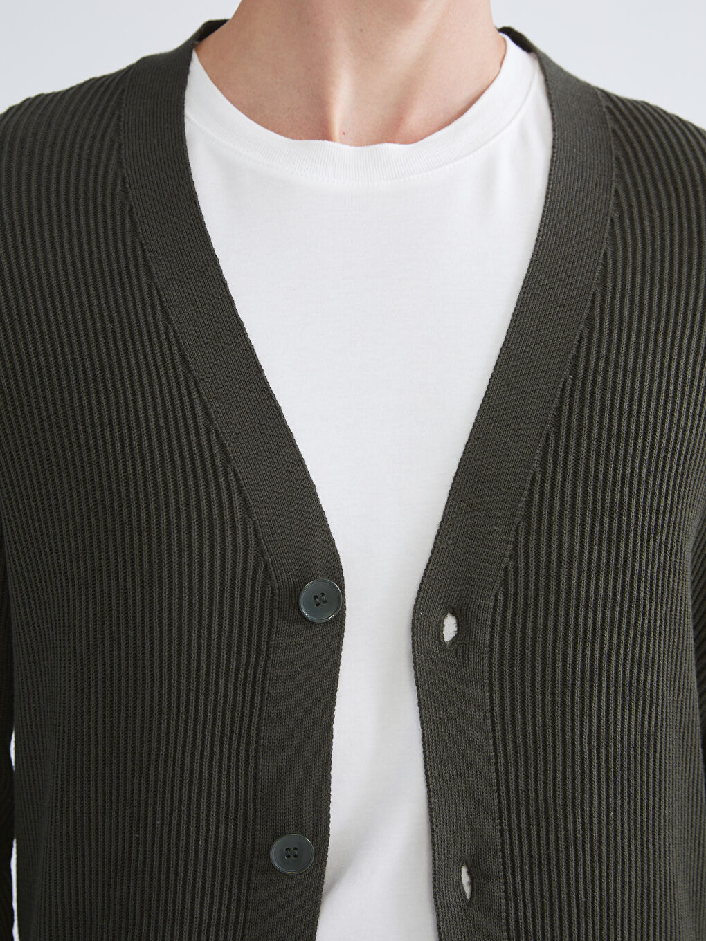 SOUTHBLUE Standard Fit V Neck Men's Knitwear Cardigan -W5BC80Z8-F7Z
