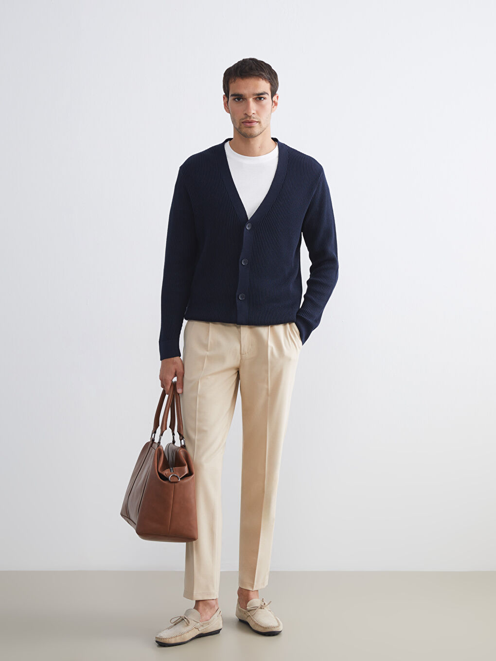 SOUTHBLUE Standard Fit V Neck Men's Knitwear Cardigan -W5BC80Z8-RFH