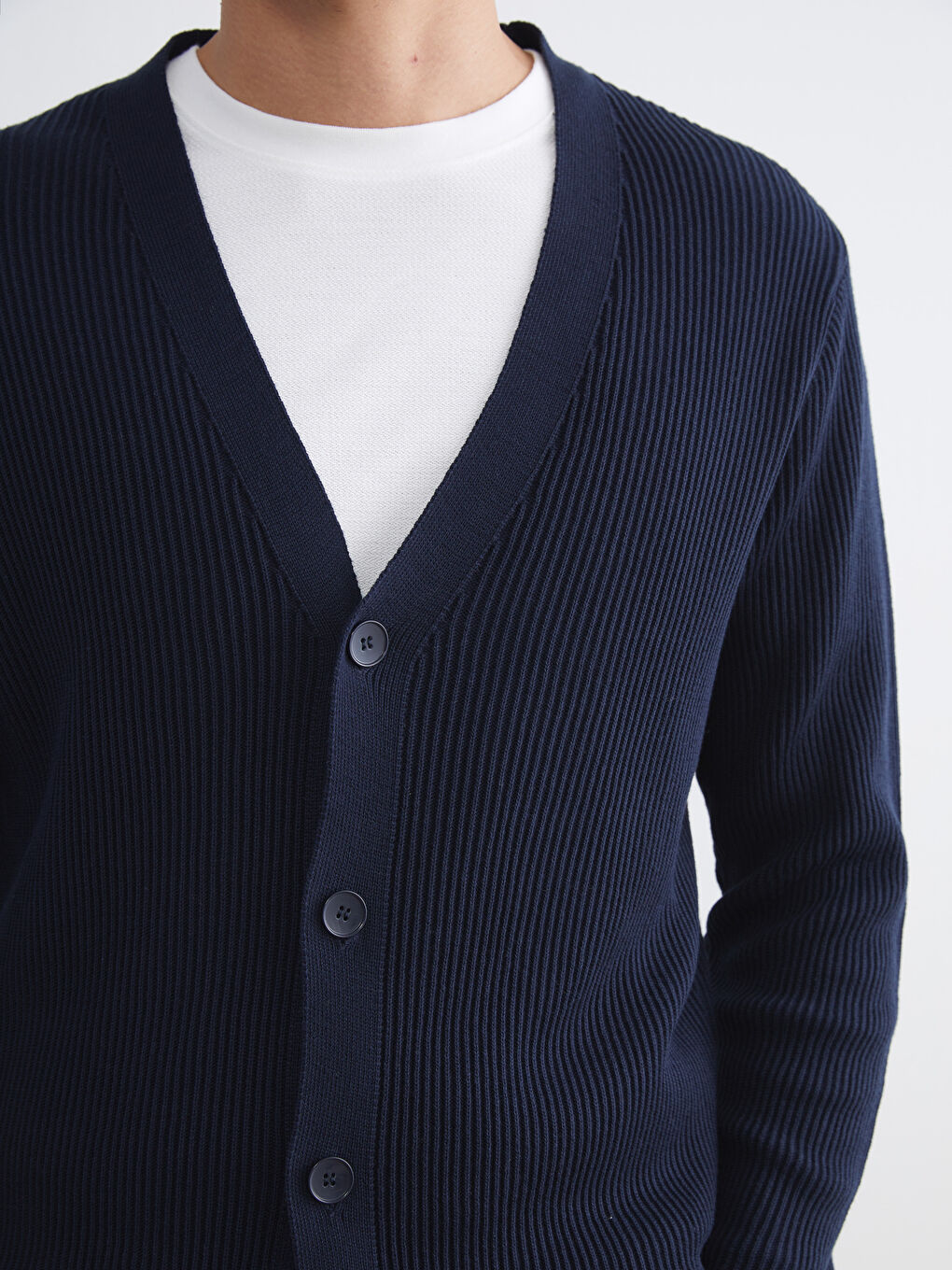 SOUTHBLUE Standard Fit V Neck Men's Knitwear Cardigan -W5BC80Z8-RFH
