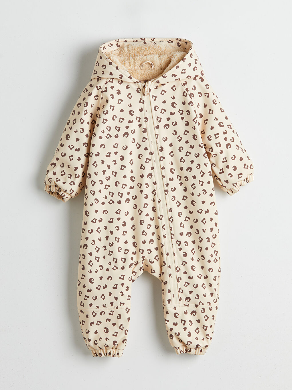 LCW baby Hooded Printed Baby Girls' Astronaut Coat -W5BC83Z1-LQB
