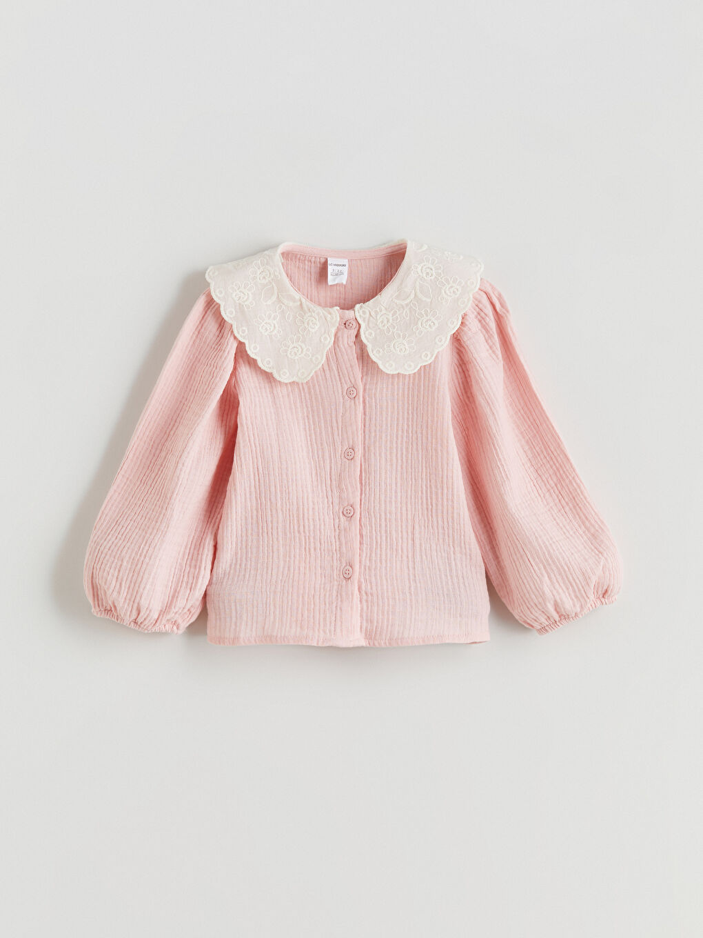 LCW baby Baby Collar Basic Long Sleeve Girl Shirt -W5BC89Z1-G3G