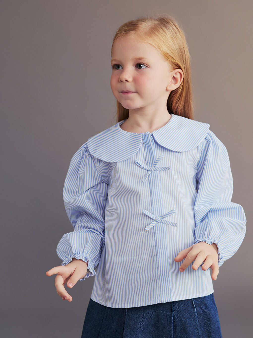 قميص أزرق فاتح بنت-2