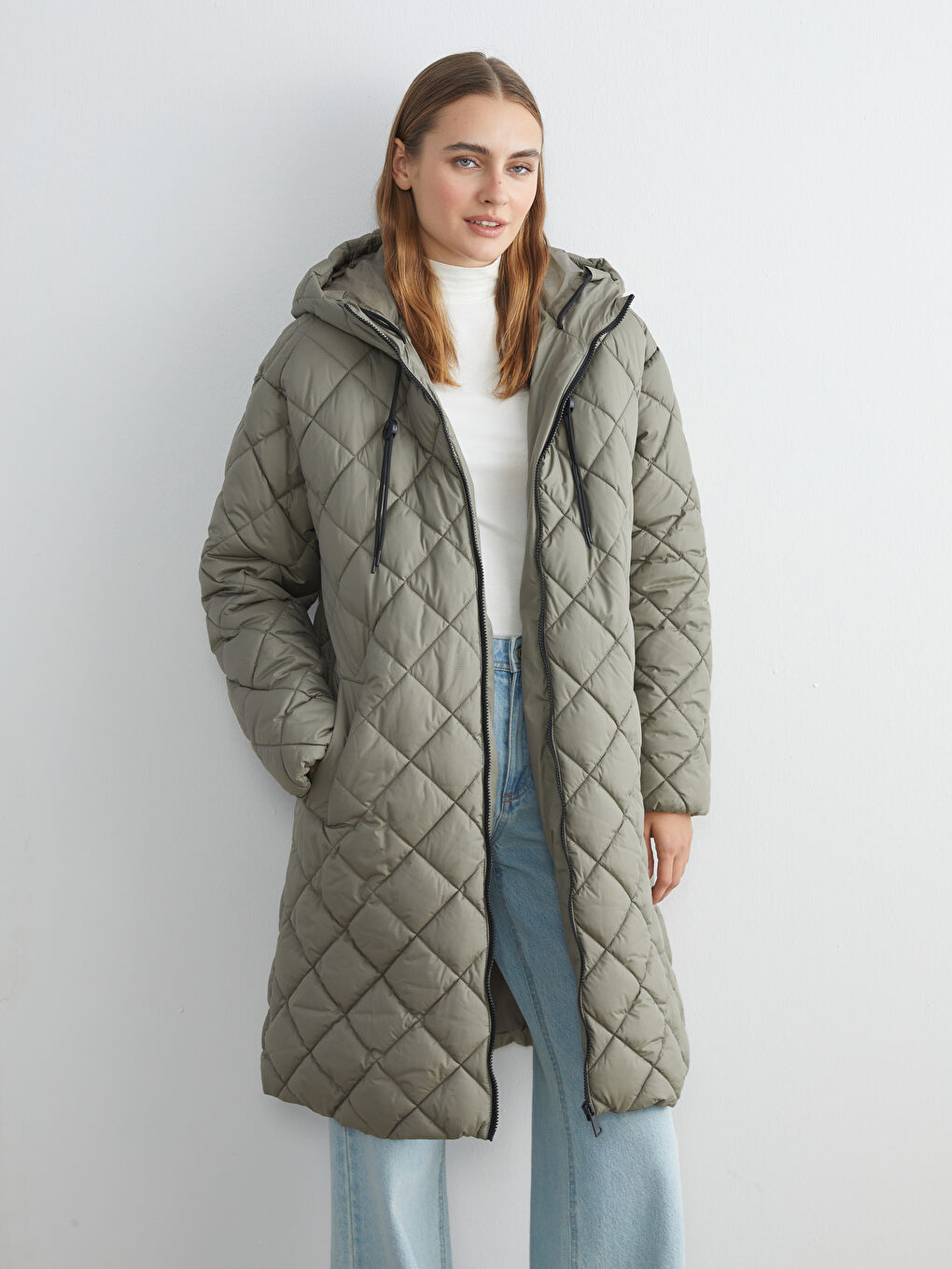 Hooded Quilted Women's Puffer Coat