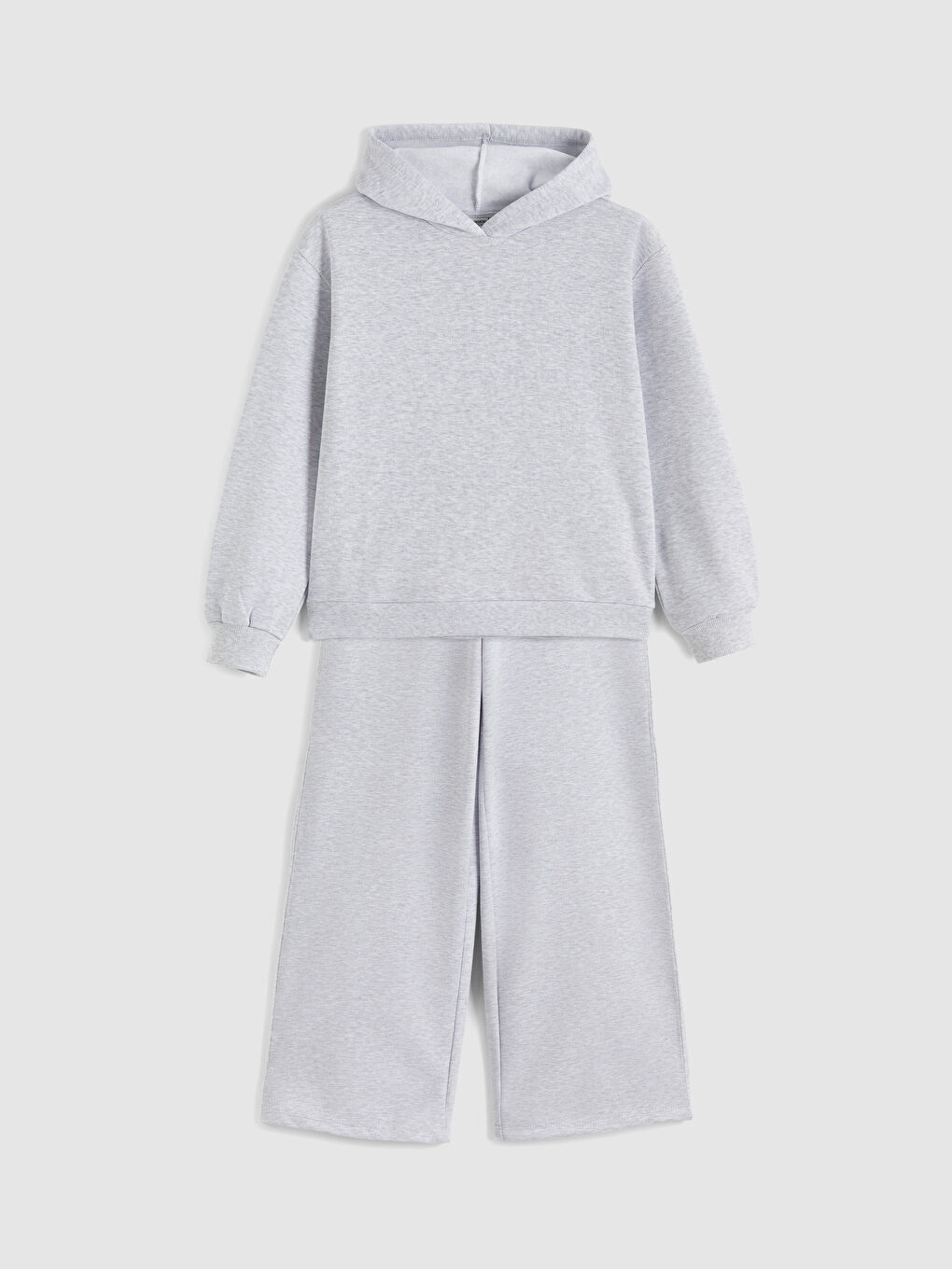 Gri Kapüşonlu Kız Çocuk Eşofman Takım