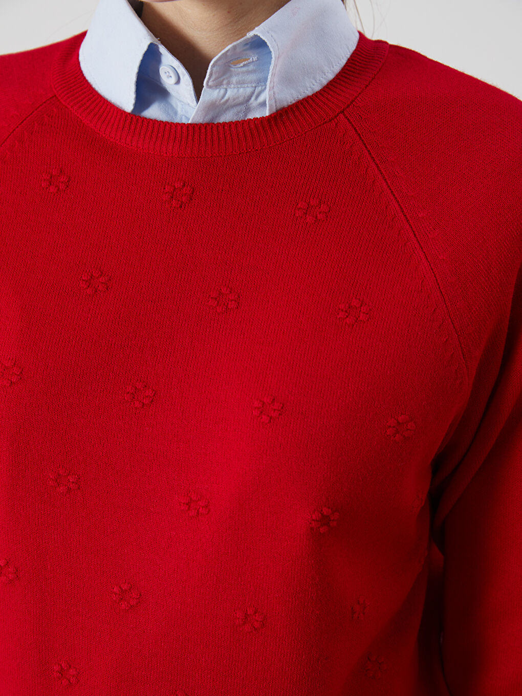 Crew Neck Floral Women's Knitwear Sweater-4