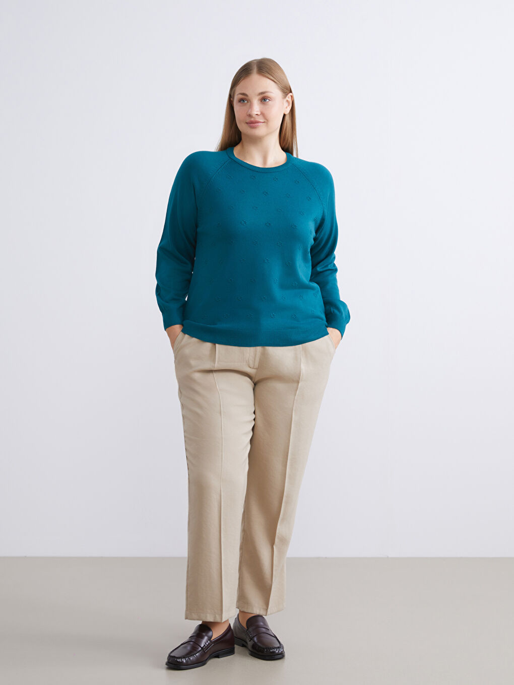 Crew Neck Floral Women's Knitwear Sweater-7