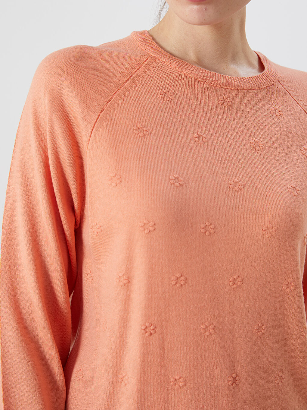 Crew Neck Floral Women's Knitwear Sweater-4