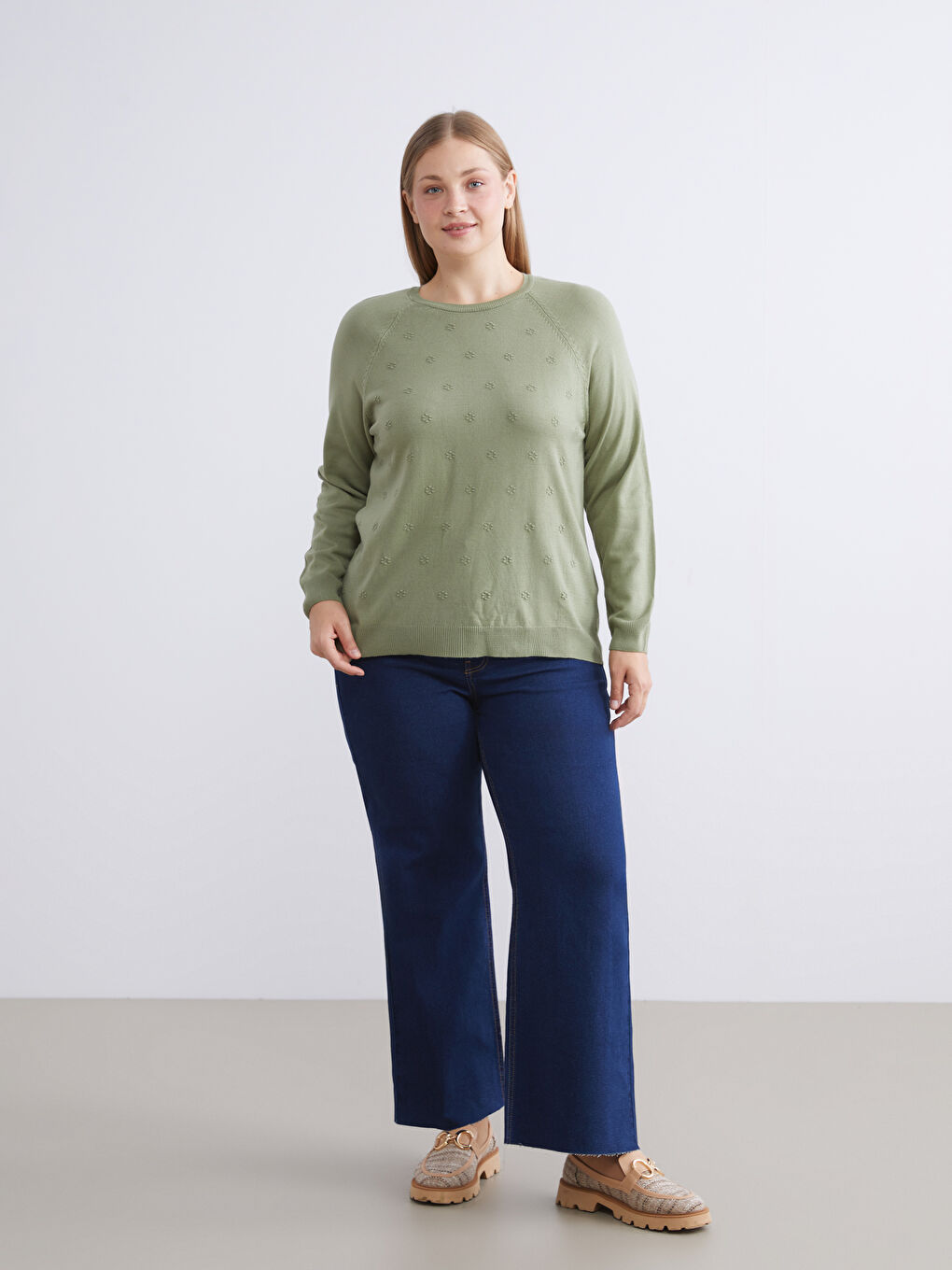 Crew Neck Floral Women's Knitwear Sweater-5