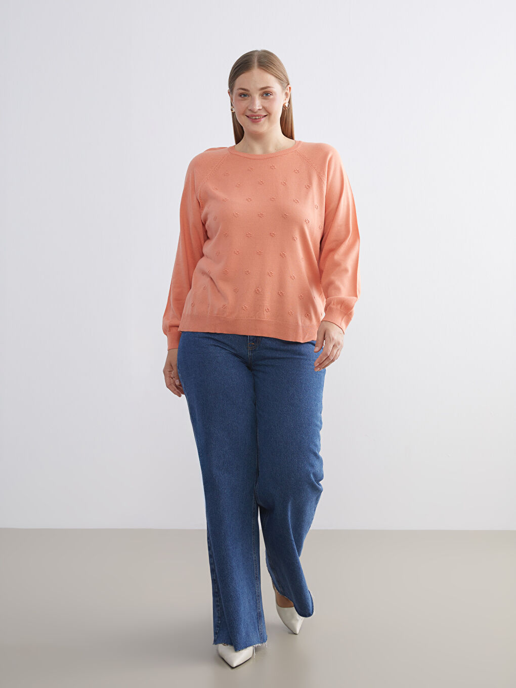 Crew Neck Floral Women's Knitwear Sweater-2