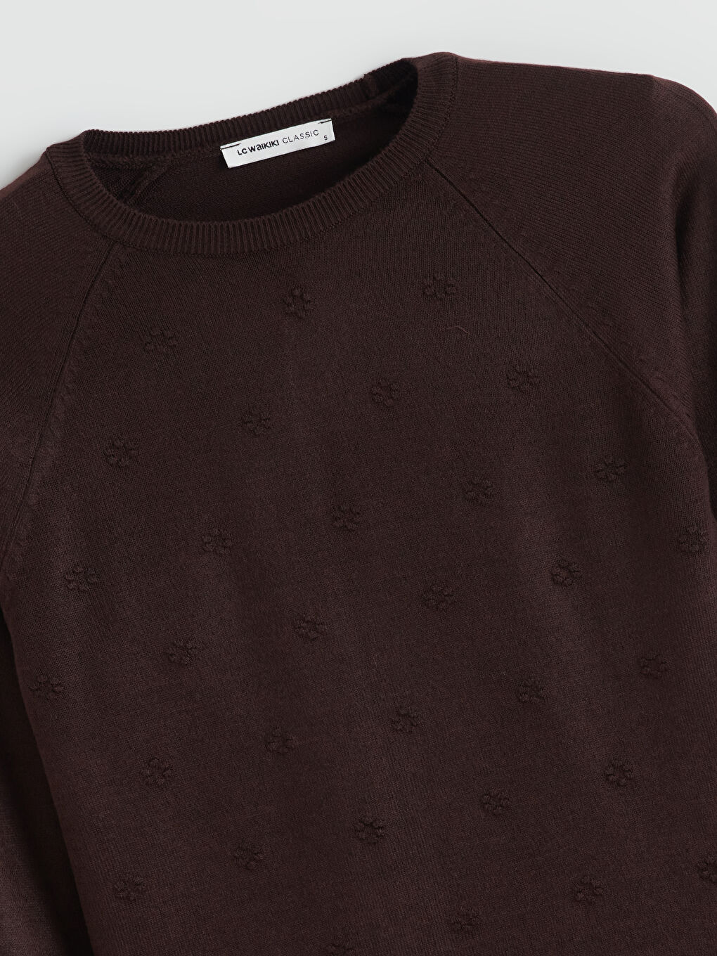 سترة تريكو مُزهر بياقة دائرية للسيدات-5