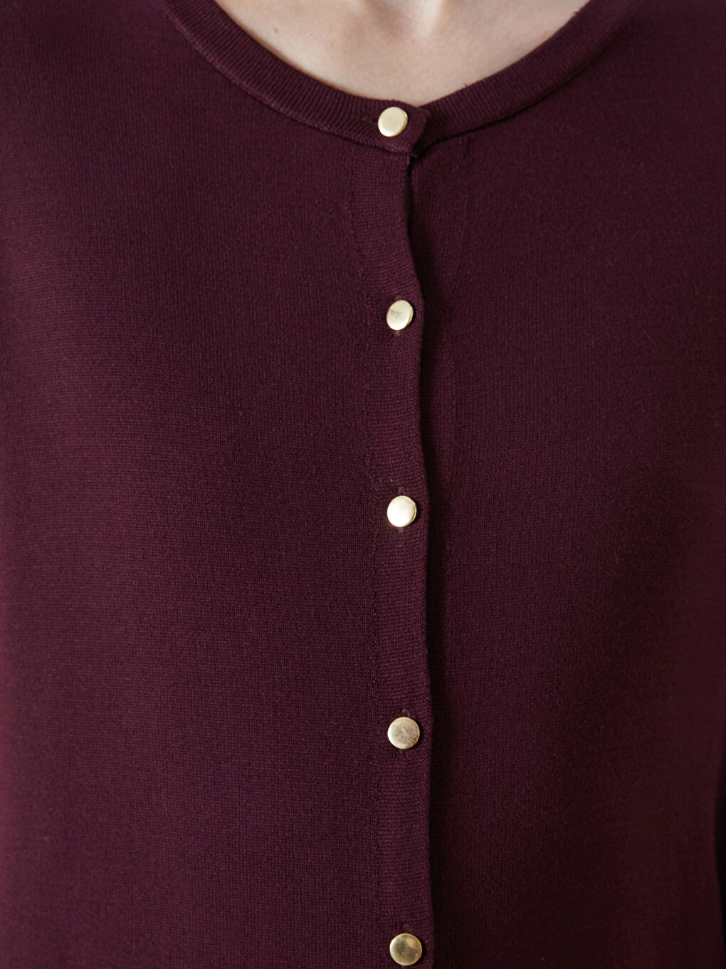 Crew Neck Women's Knitwear Cardigan-3