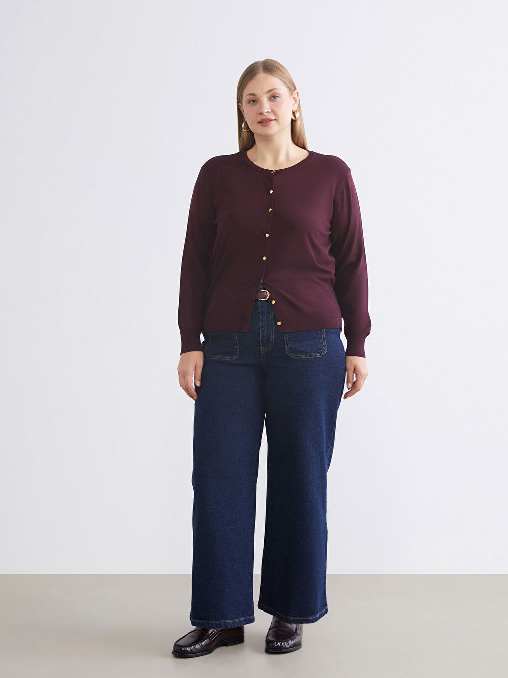 Crew Neck Women's Knitwear Cardigan-5
