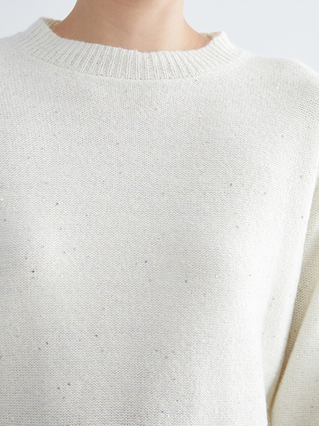 Crew Neck Bright Look Long Sleeve Women's Knitwear Sweater-2