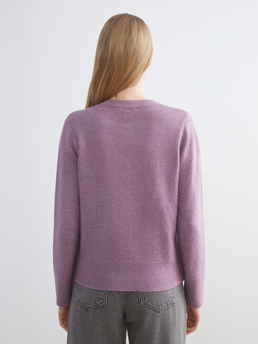 Crew Neck Women's Knitwear Cardigan-3