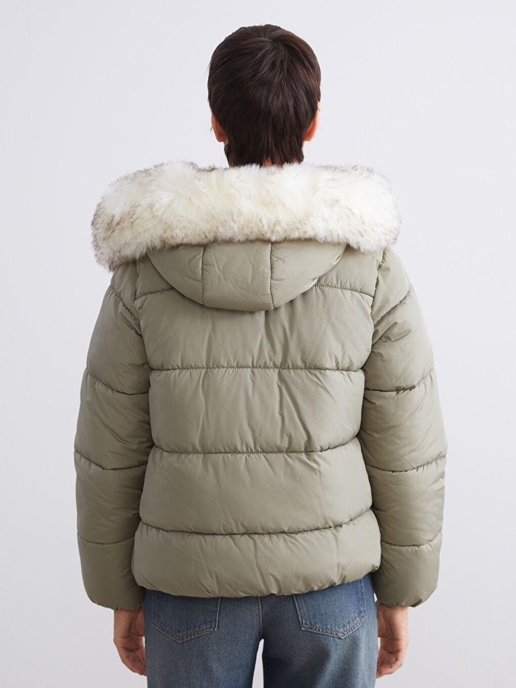 Дута куртка з капюшоном для жінок, проста-10