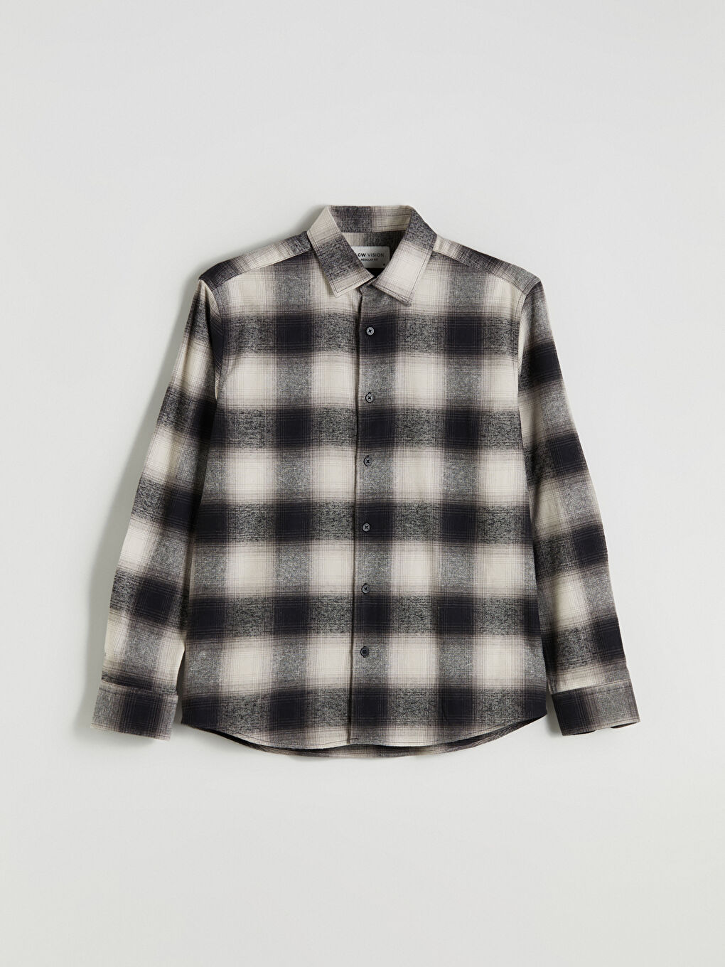 Regular Fit Long Sleeve Plaid Men's Flannel Shirt-4