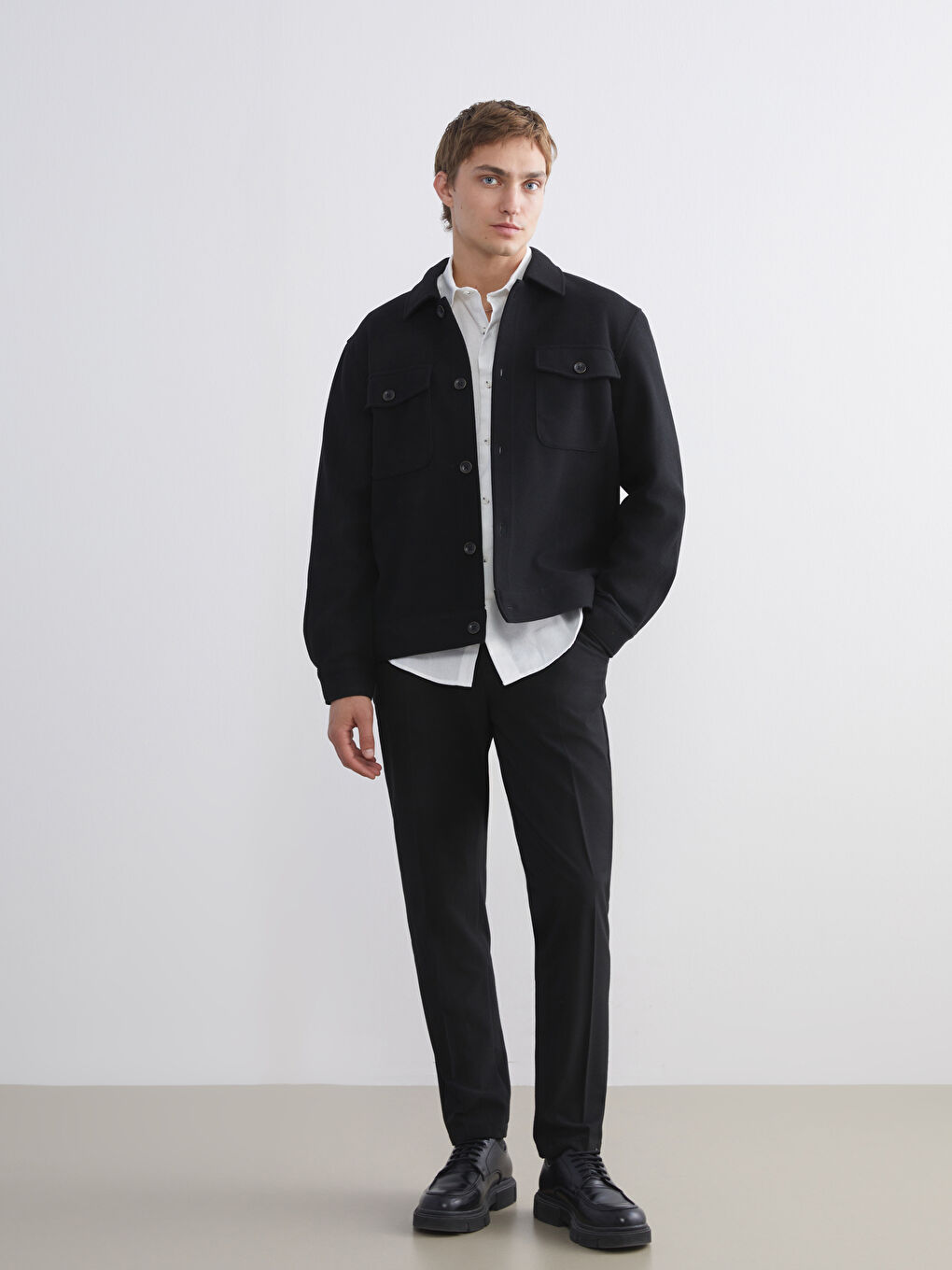 Regular Fit Long Sleeve Cachet Men's Shirt Jacket-1
