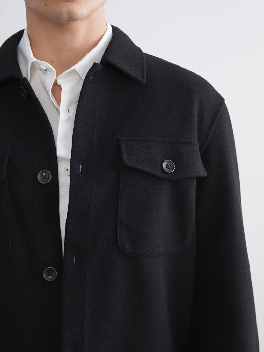Regular Fit Long Sleeve Cachet Men's Shirt Jacket-2