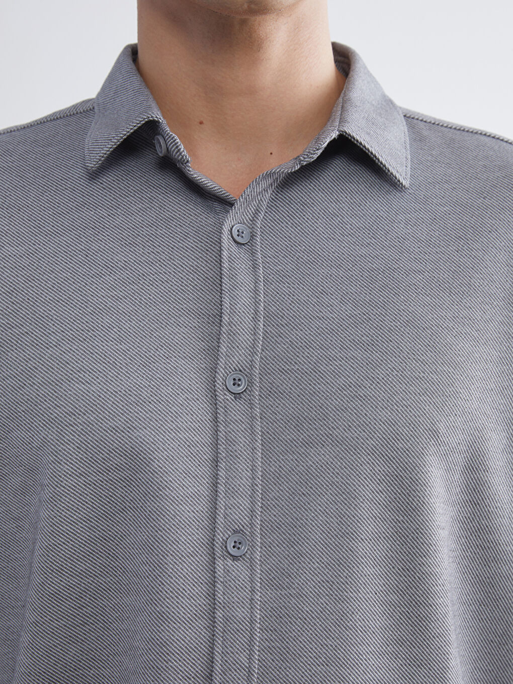 Slim Fit Long Sleeve Men's Shirt-2