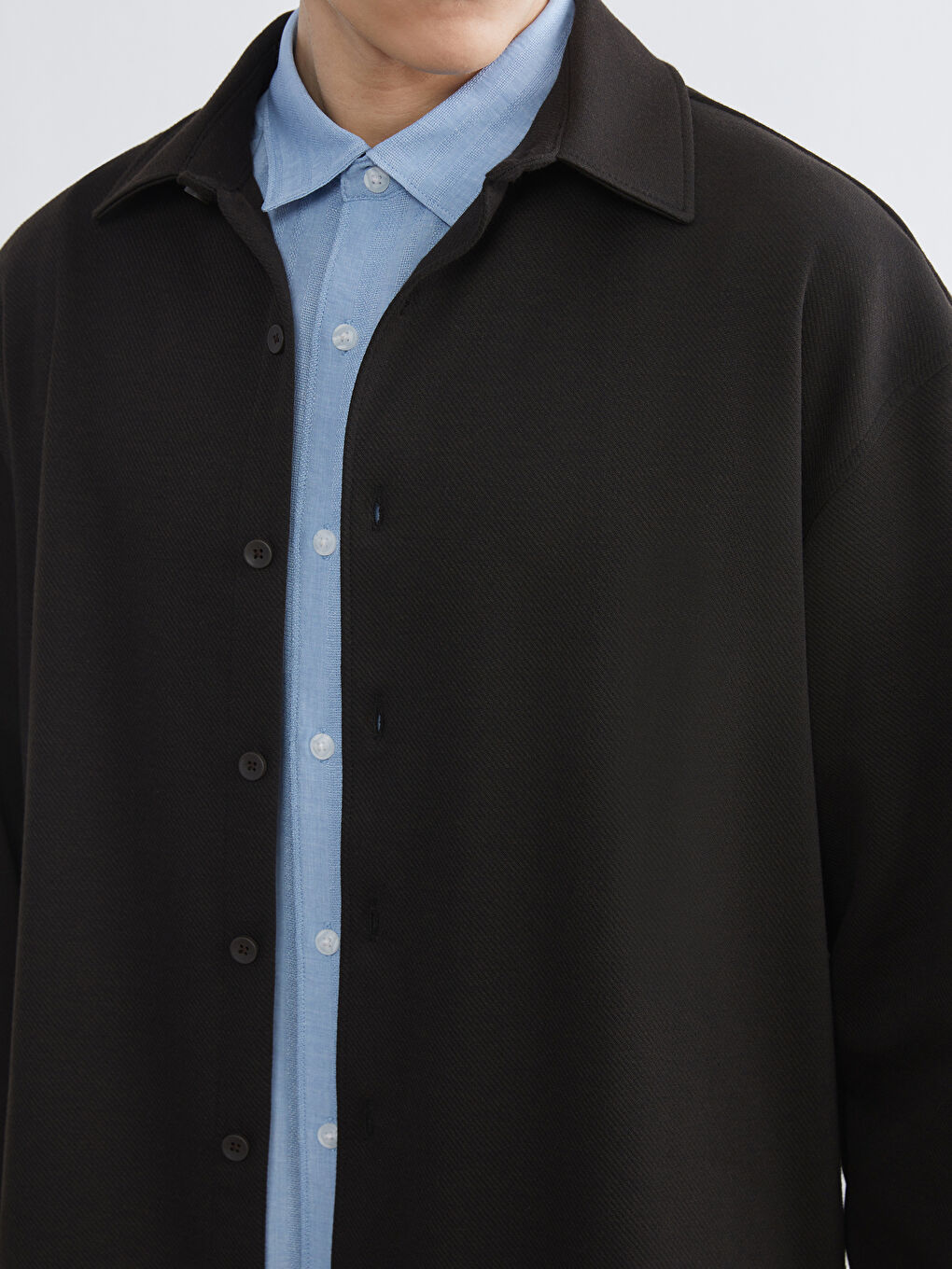 Kahverengi Slim Fit Uzun Kollu Erkek Gömlek-2