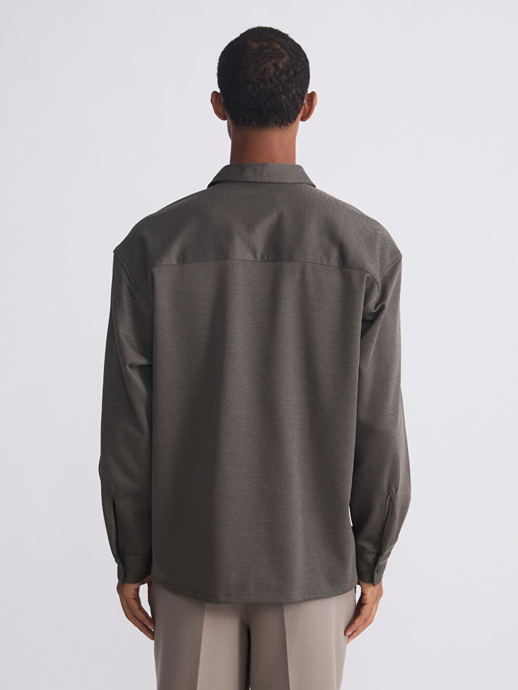 Slim Fit Long Sleeve Men's Shirt-3