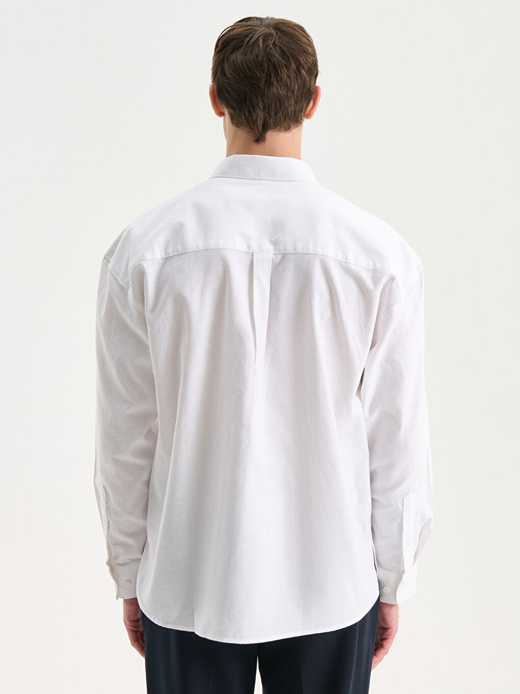 Relaxed Fit Long Sleeve Men's Shirt-3