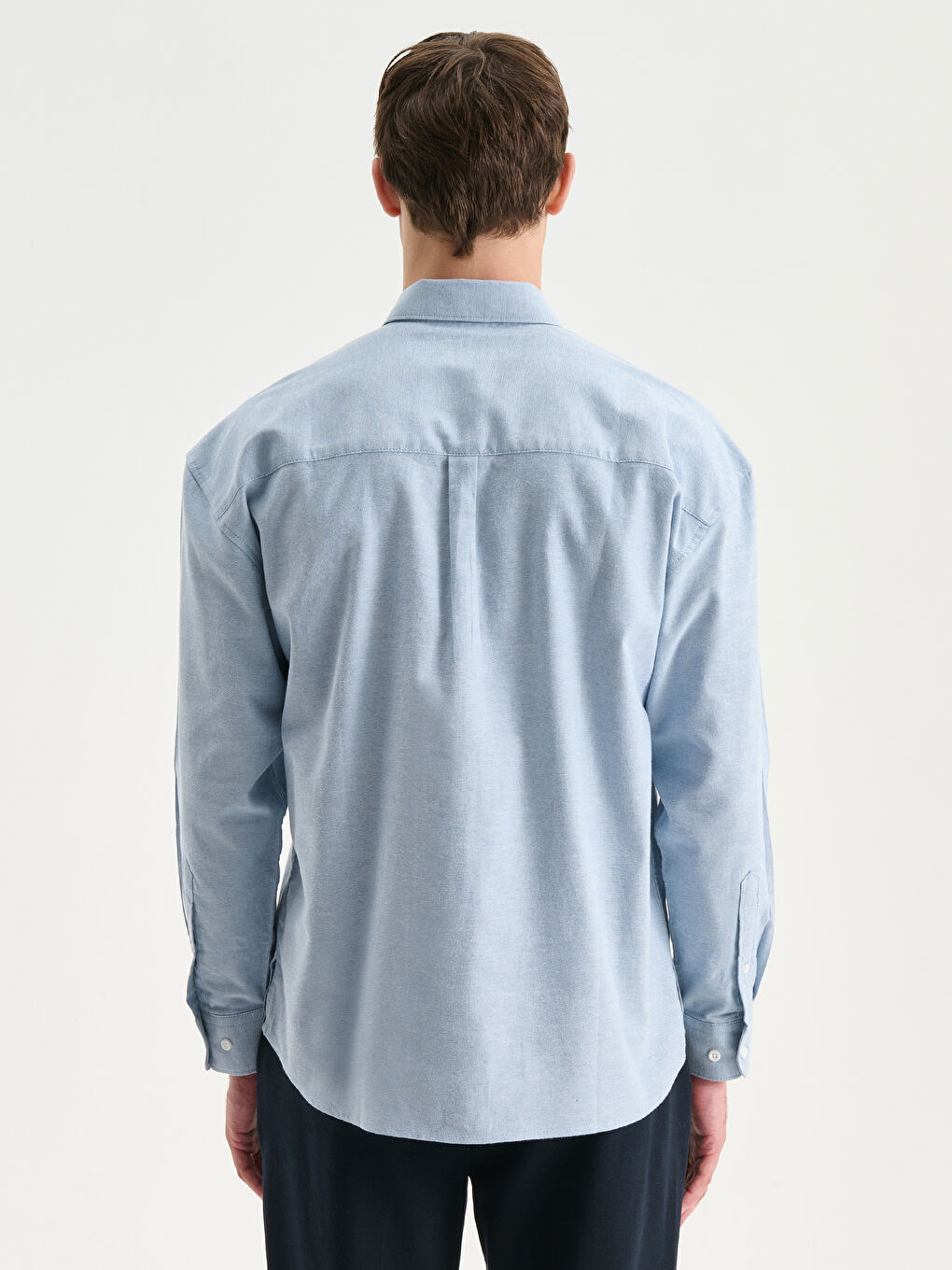 Relaxed Fit Long Sleeve Men's Shirt-8