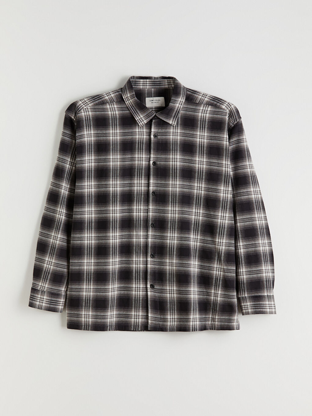 Gri Regular Fit Uzun Kollu Ekose Erkek Oduncu Gömlek-4