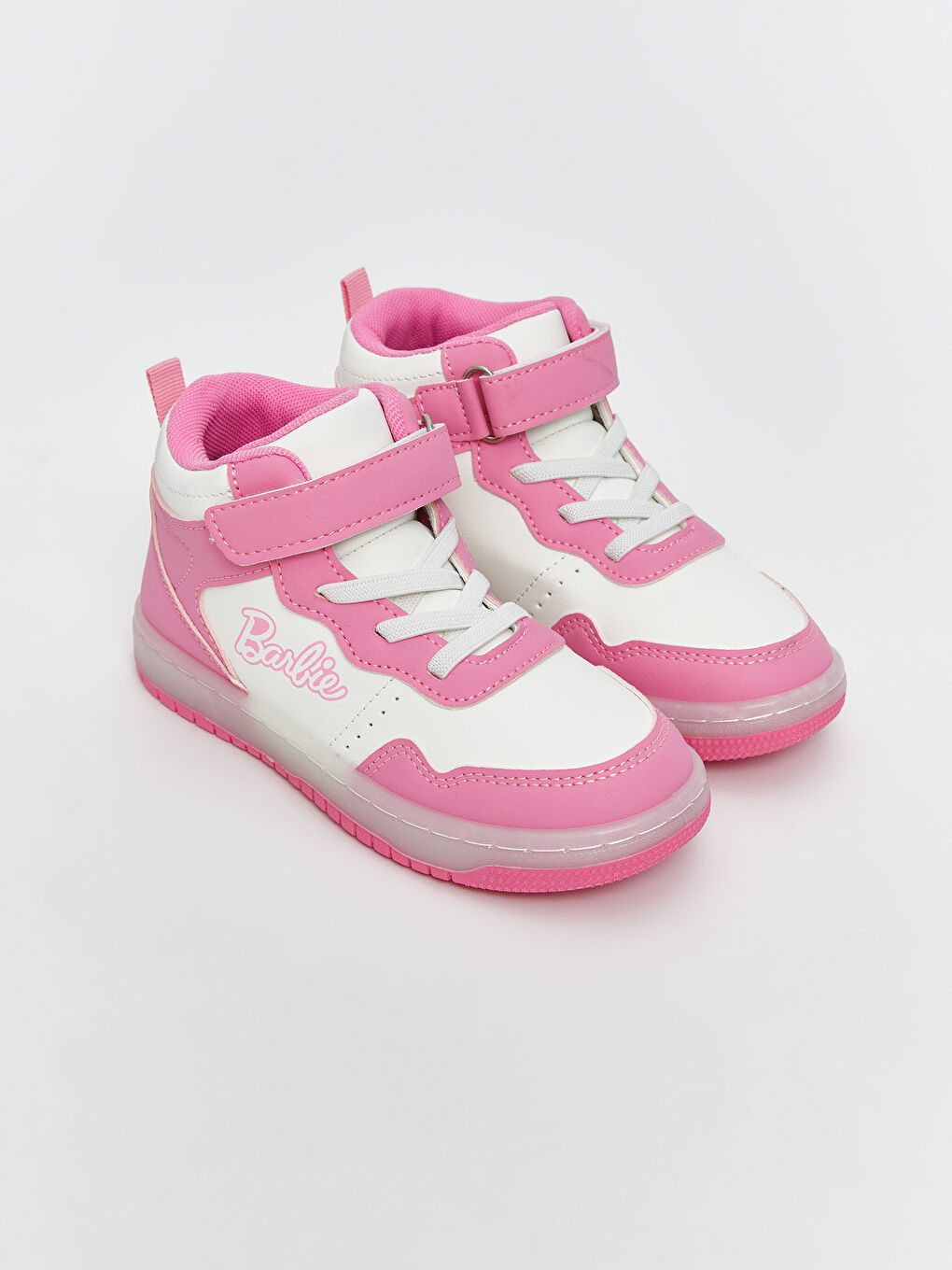 Bottes Bébé Fille avec Lacets et Velcro et Semelles Lumineuses-1