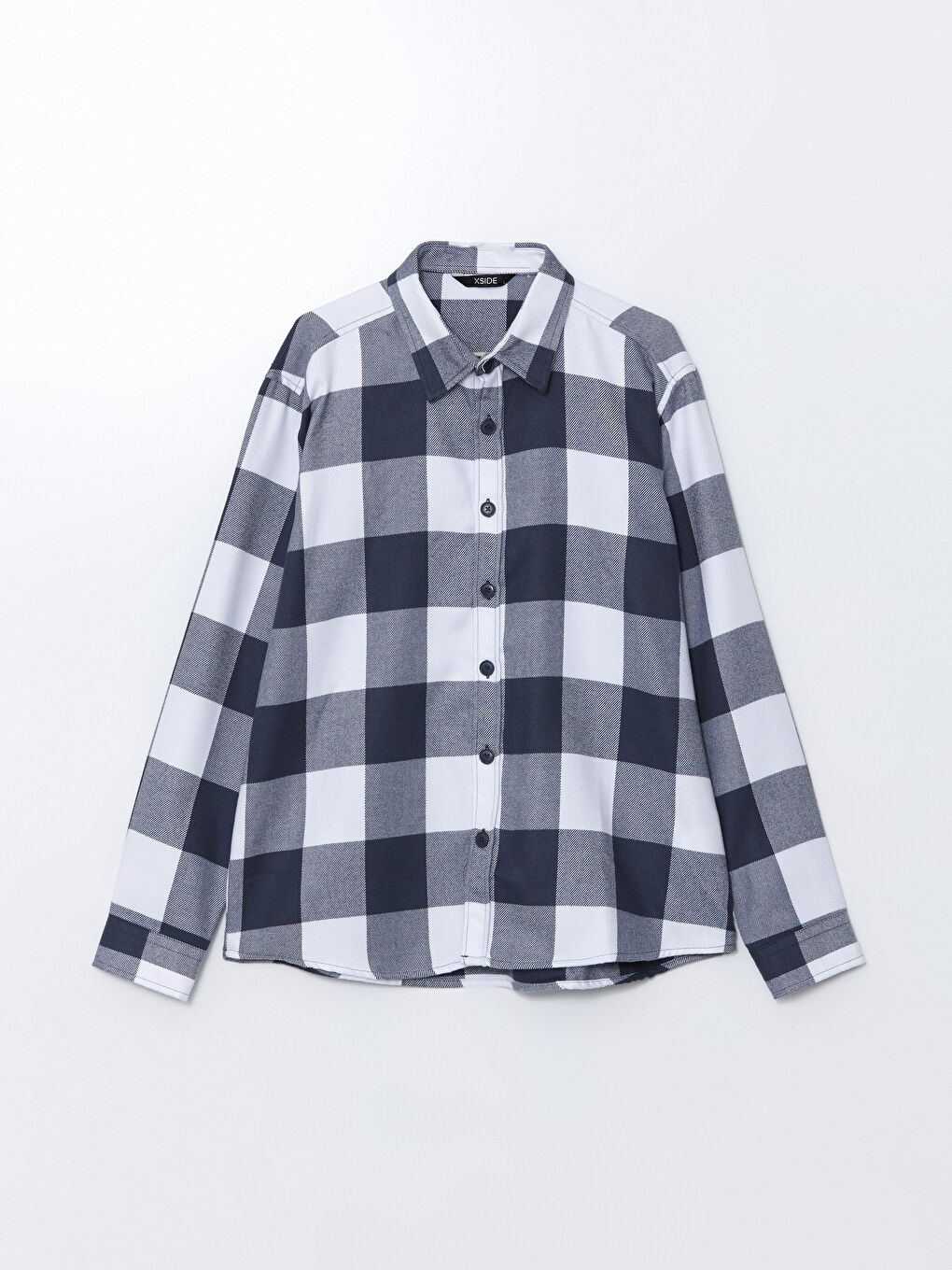 قميص فلانيل كاروهات كم طويل عادي للرجال-4