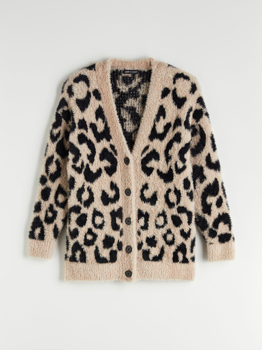 کاردیگان تریکۆی یاخەی V نەخشدار بۆ ژنان-4