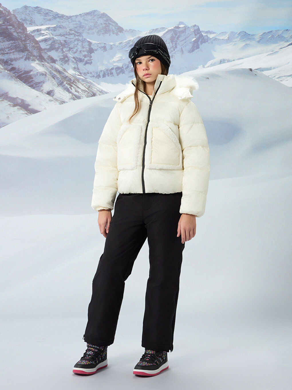 Hooded Girls' Ski Jacket-2