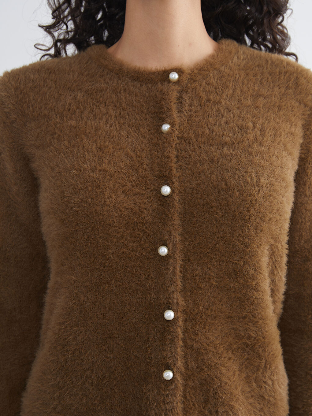 Crew Neck Women's Knitwear Cardigan-2