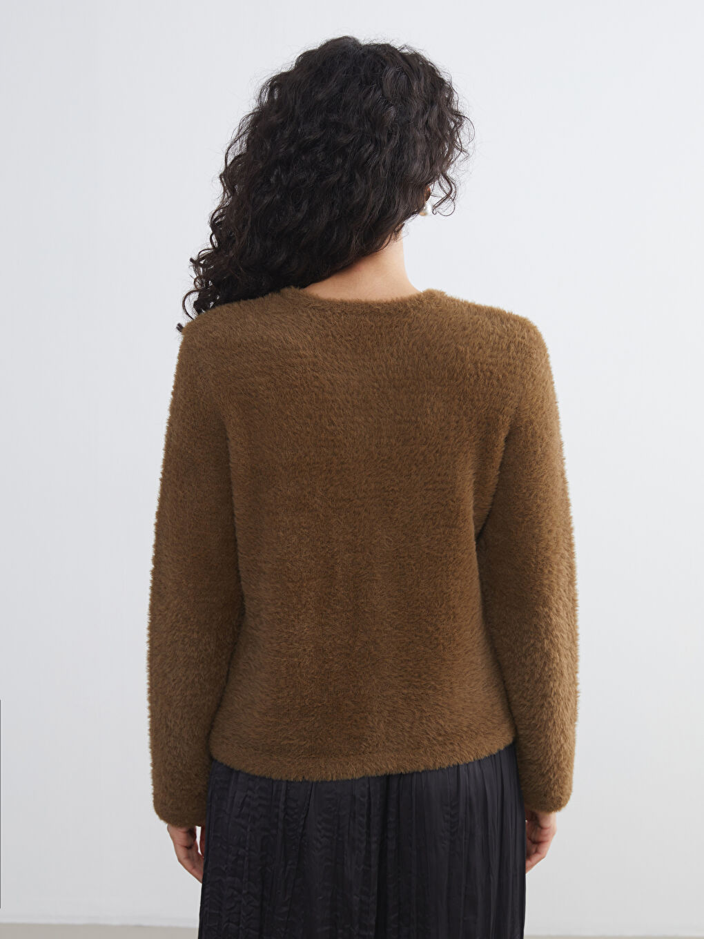 Crew Neck Women's Knitwear Cardigan-3