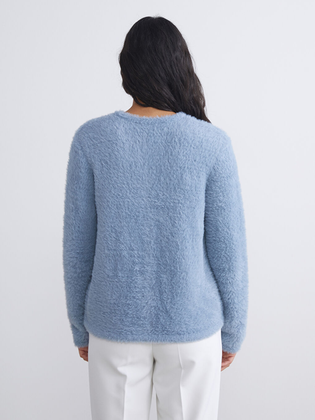 Mavi Bisiklet Yaka Kadın Triko Hırka-3