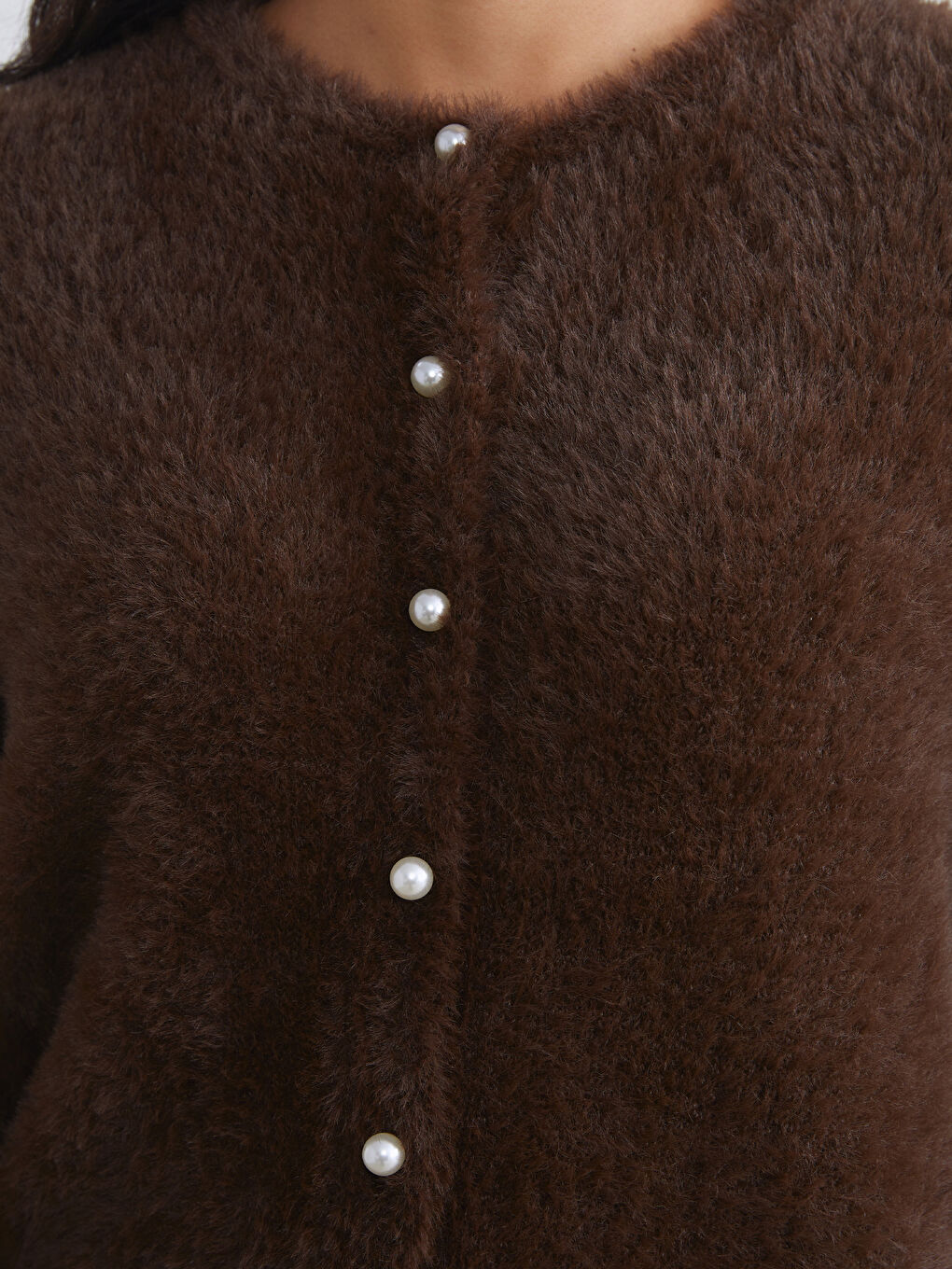 Crew Neck Women's Knitwear Cardigan-3