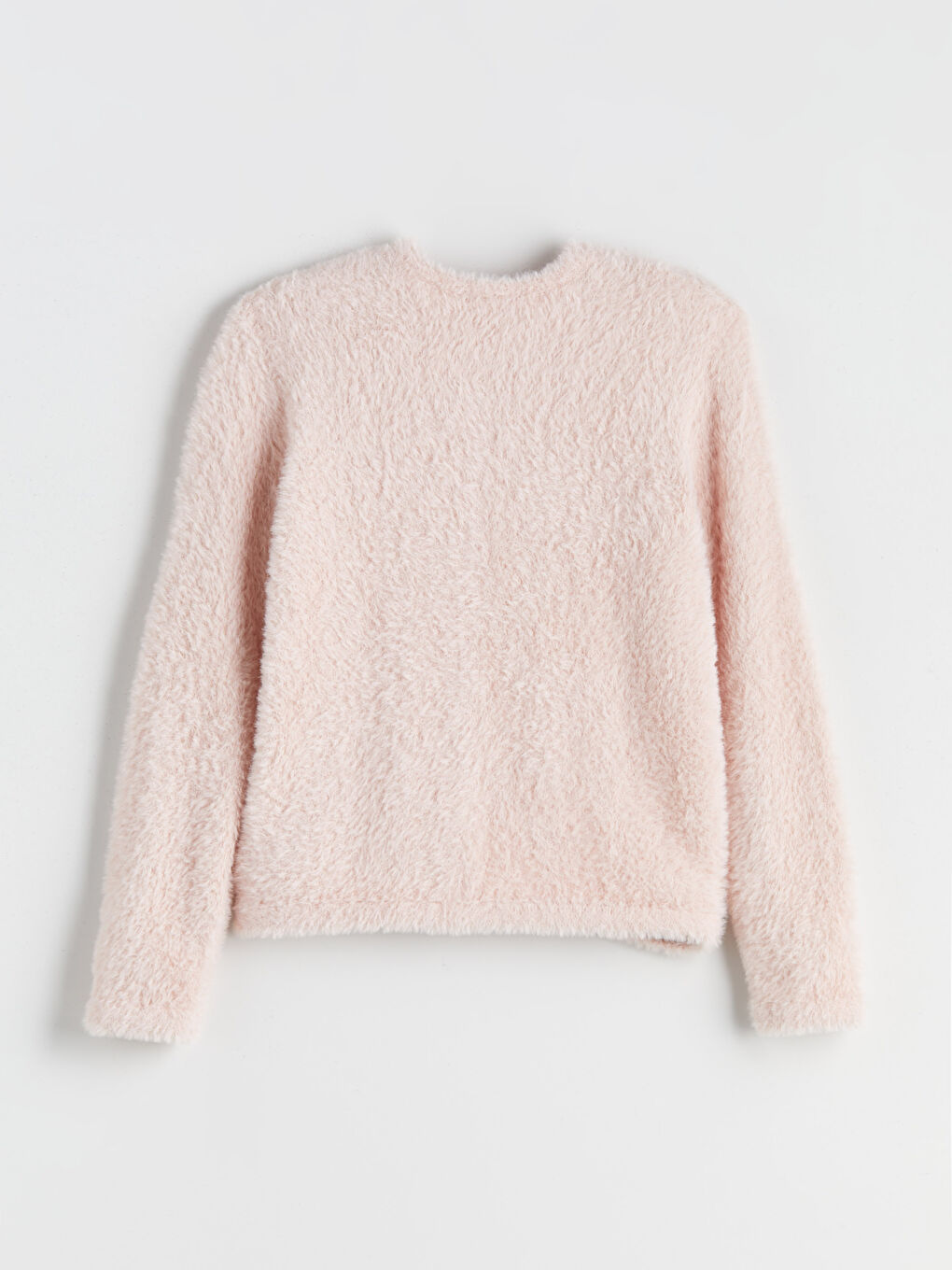 Pembe Bisiklet Yaka Kadın Triko Hırka-5